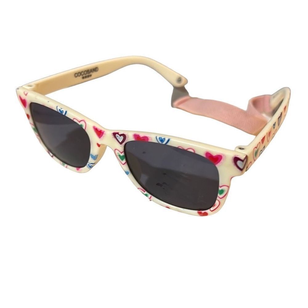 Cocosand Toddler Baby Kids Straped Heart Design Retro Aviator Sunglasses